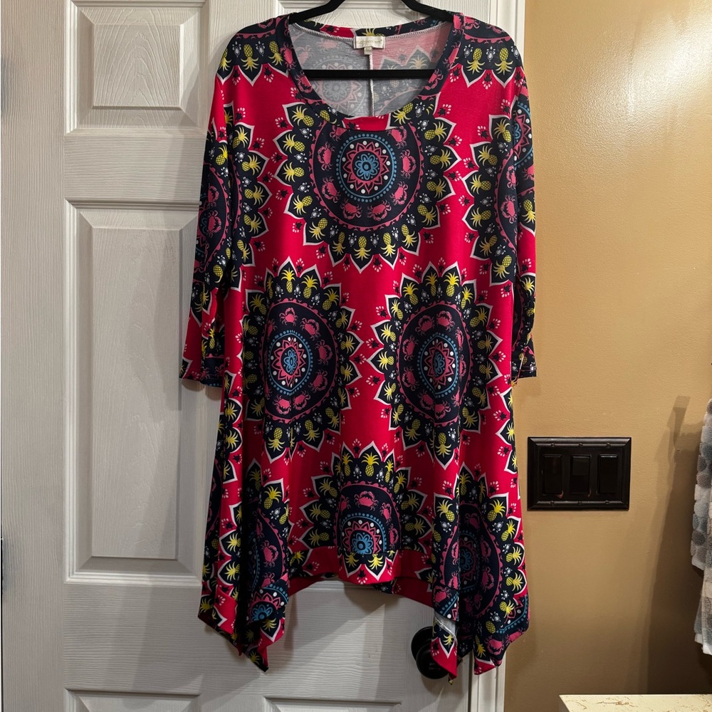 Ladies XXL Simply Southern crab tunic
